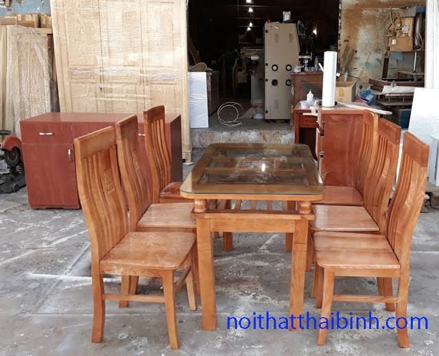 Bộ bàn ăn gỗ xoan đào Nơi bán bộ bàn ăn gỗ xoan đào