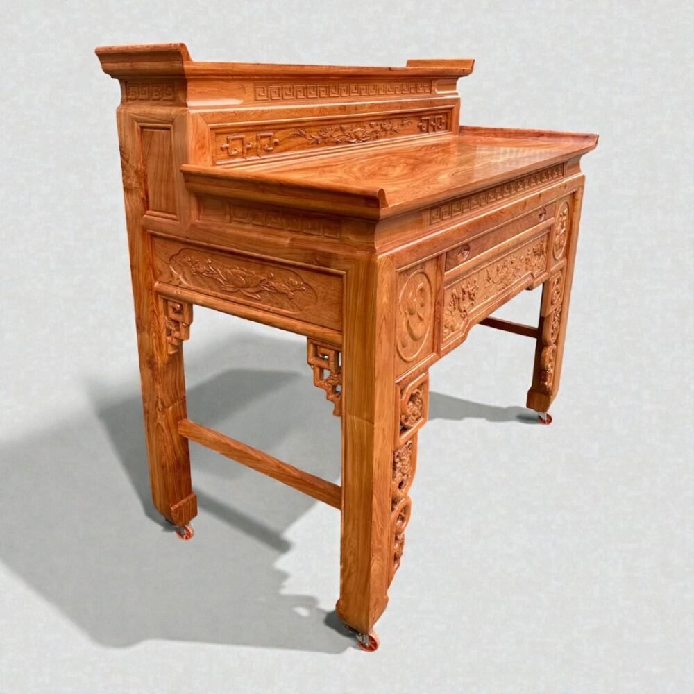Bàn cúng 2 tầng gỗ hương đá MS 3336 - nhìn tổng thể