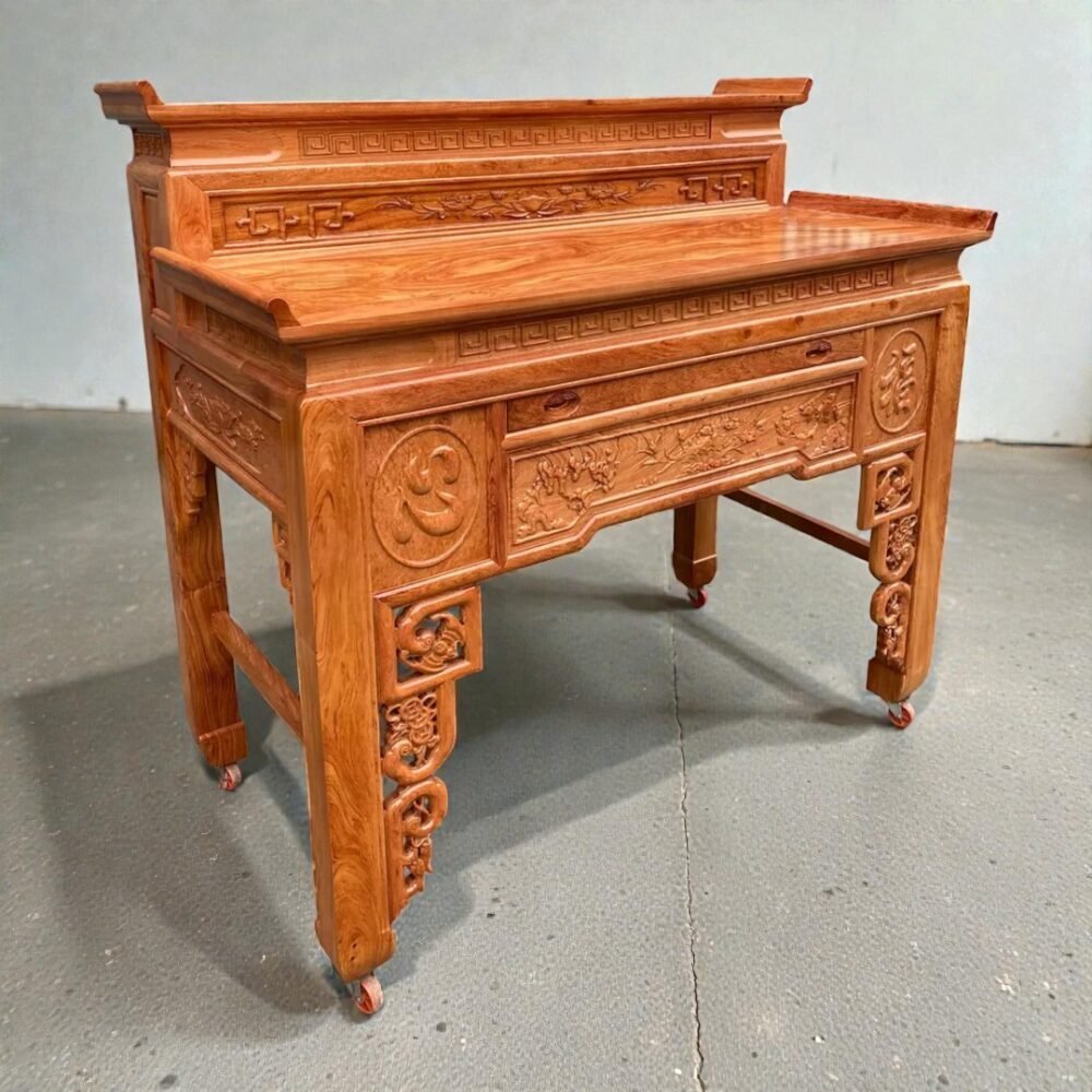 Bàn cúng 2 tầng gỗ hương đá MS 3336
