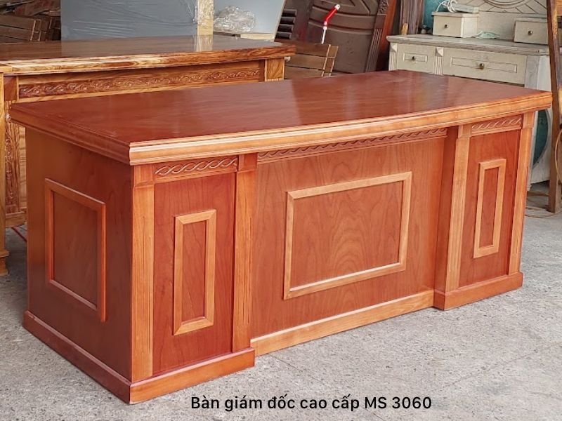 Bàn giám đốc cao cấp Bàn giám đốc cao cấp gỗ tự nhiên MS 3060 - bề mặt hoàn thiện