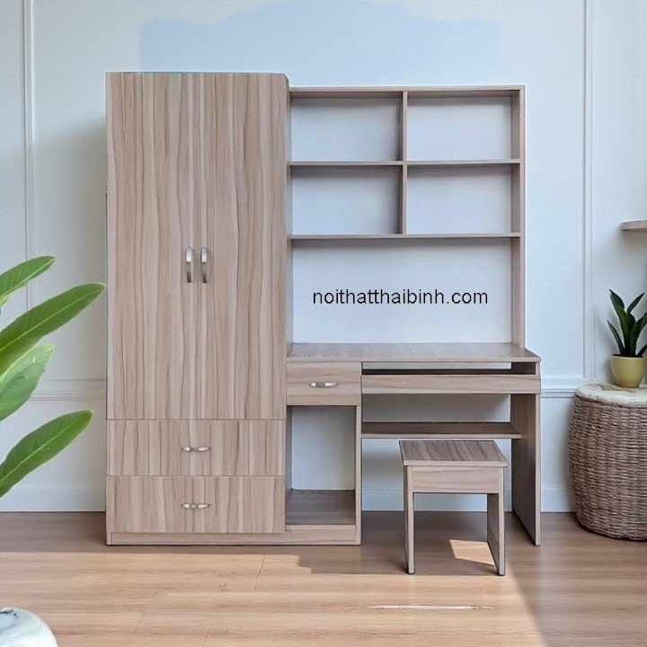 Bàn học kết hợp tủ áo