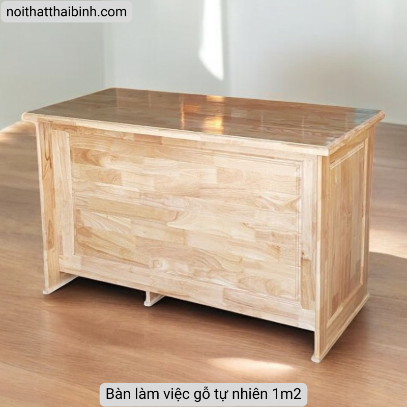 Bàn làm việc gỗ tự nhiên 1m2