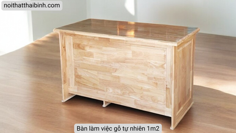 Bàn làm việc gỗ tự nhiên 1m2