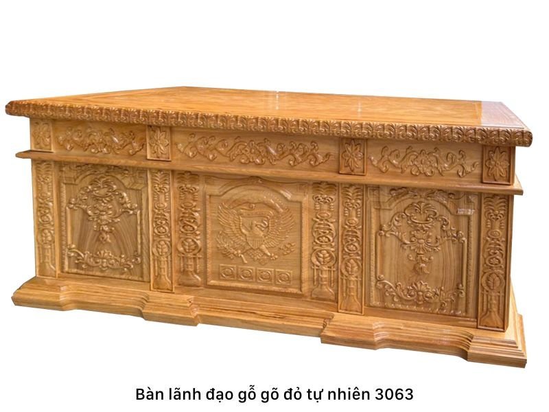 Bàn lãnh đạo gỗ gõ đỏ tự nhiên Bàn lãnh đạo gỗ gõ đỏ tự nhiên