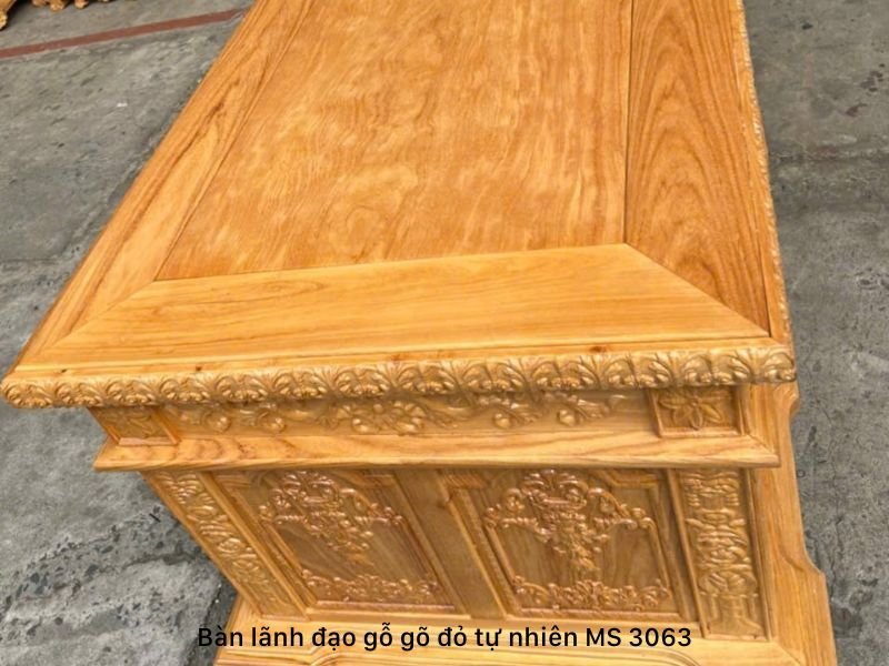 Bàn lãnh đạo gỗ gõ đỏ tự nhiên Bàn lãnh đạo gỗ gõ đỏ tự nhiên