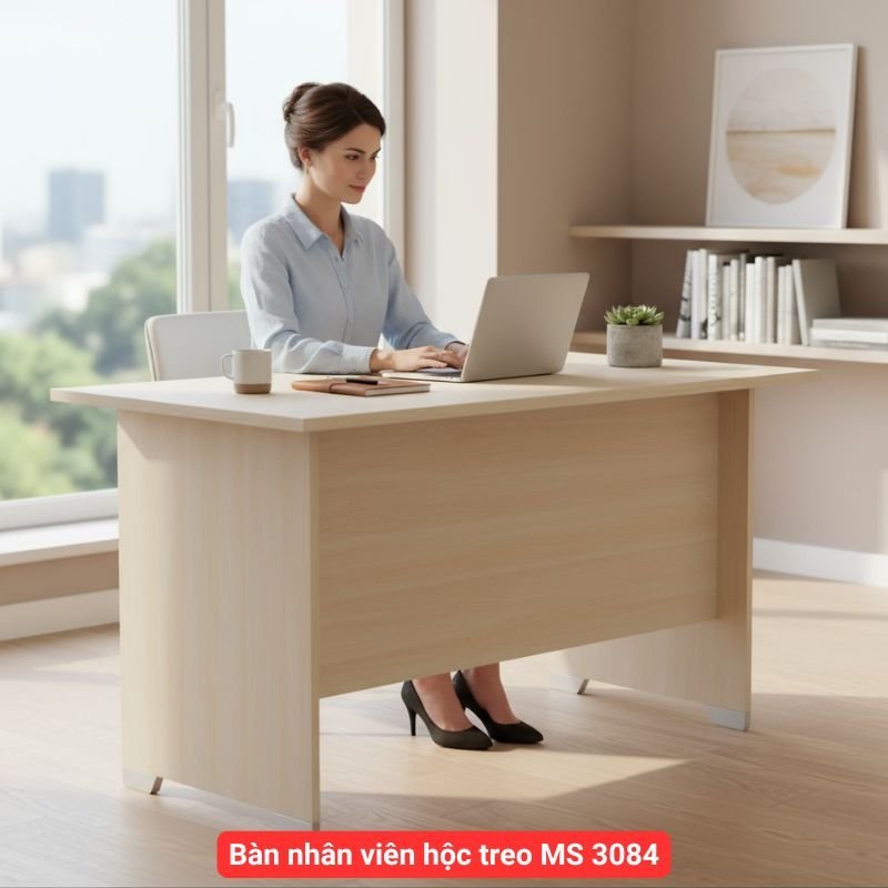 Bàn nhân viên hộc treo MS 3084 - kỹ thuật đóng mộng chắc chắn