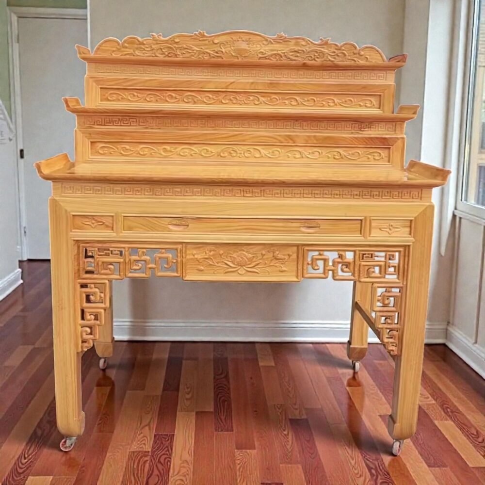Bàn thờ gỗ gõ đỏ 3 tầng cao cấp MS 3376