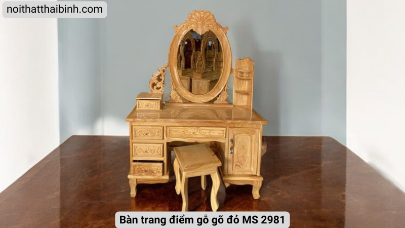 Bàn trang điểm bằng gỗ gõ đỏ tự nhiên Bàn trang điểm bằng gỗ gõ đỏ tự nhiên