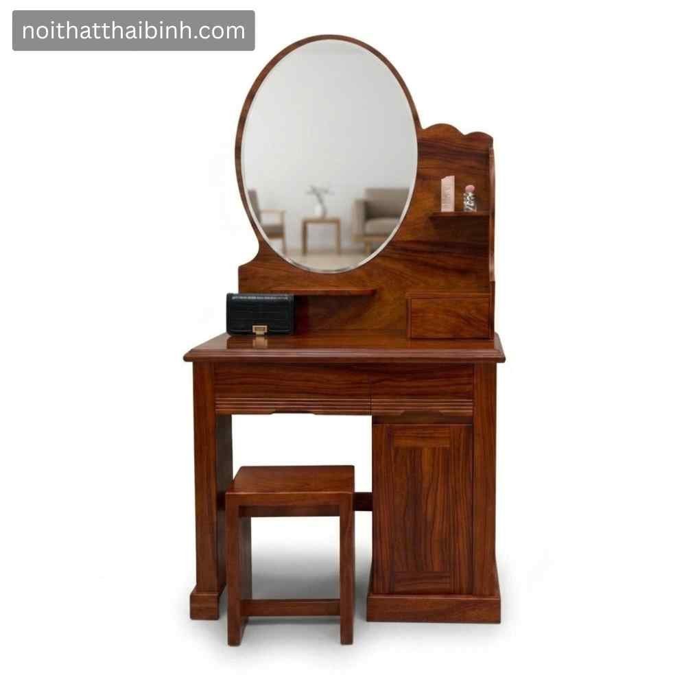 Bàn trang điểm gỗ tự nhiên vân cẩm - nhìn tổng thể