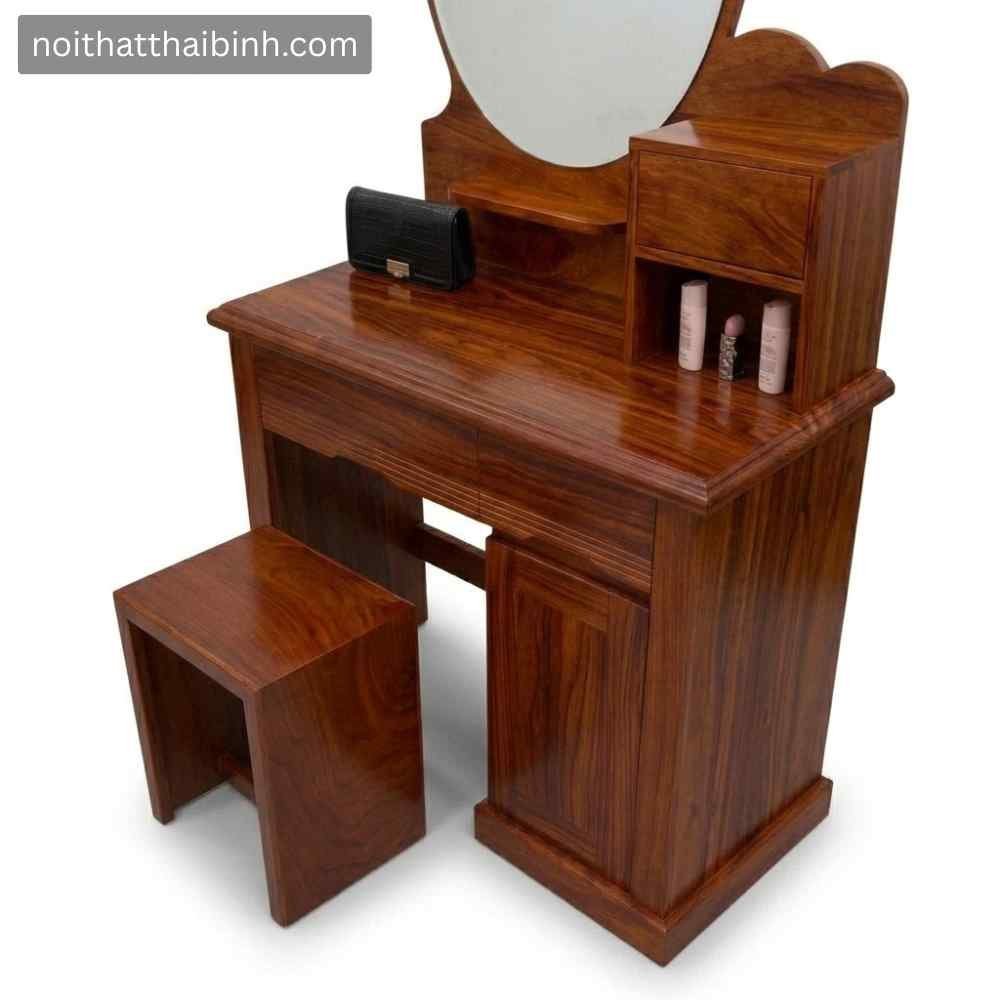 Bàn trang điểm gỗ tự nhiên vân cẩm - chi tiết vân gỗ tự nhiên