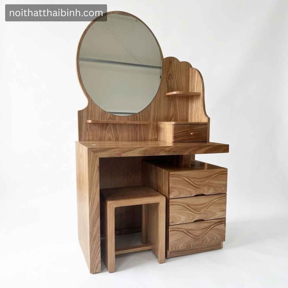 Bàn trang điểm gỗ tự nhiên vân hương xám (1)