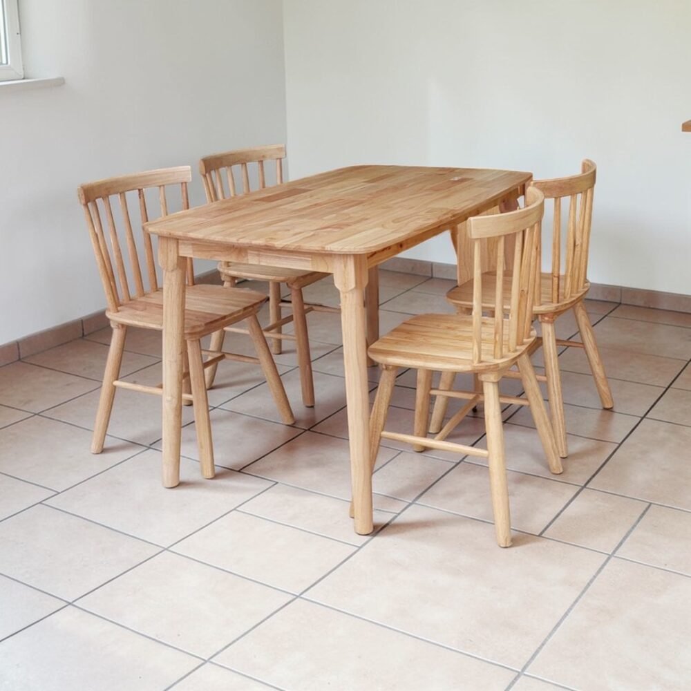 Bộ bàn ăn 4 ghế gỗ cao su