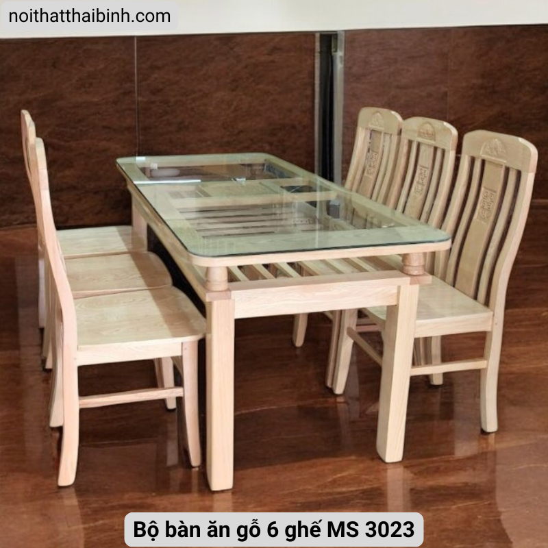 Bộ bàn ăn gỗ 6 ghế Bộ bàn ăn gỗ 6 ghế