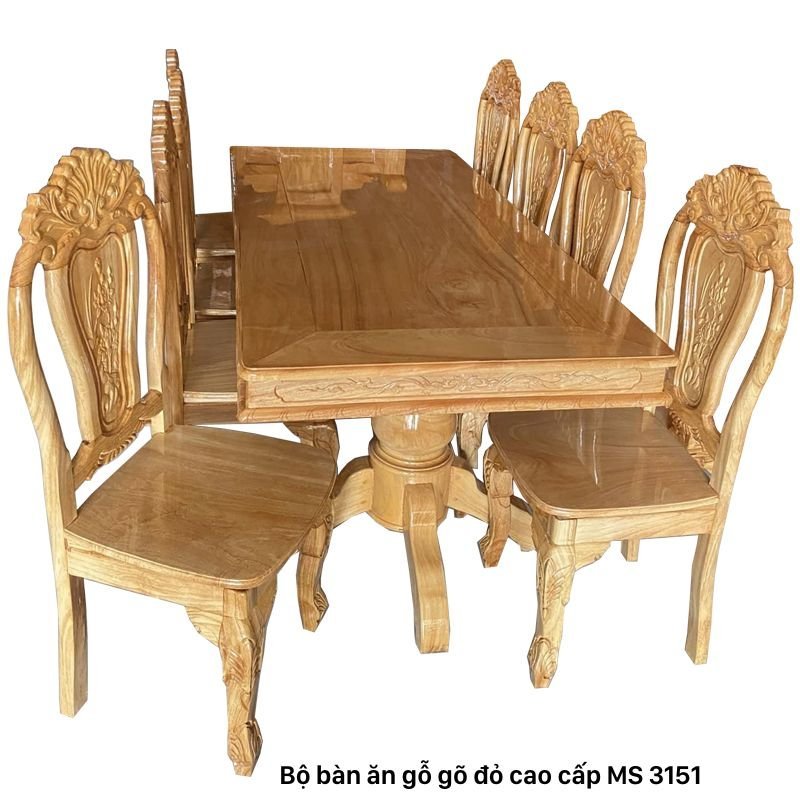 Mẫu bàn ghế ăn gỗ gõ đỏ Mẫu bàn ghế ăn gỗ gõ đỏ