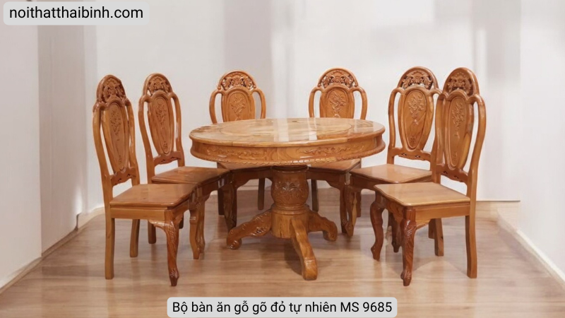 Bộ bàn ăn gỗ gõ đỏ