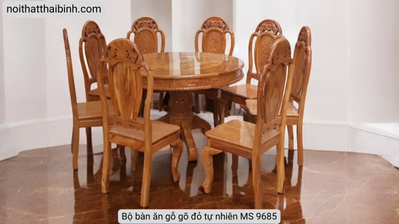 Bộ bàn ăn gỗ gõ đỏ