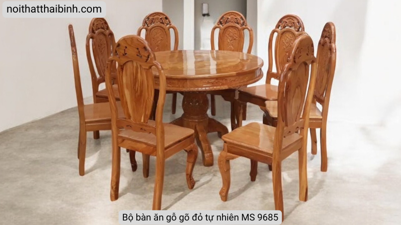 Bộ bàn ăn gỗ gõ đỏ