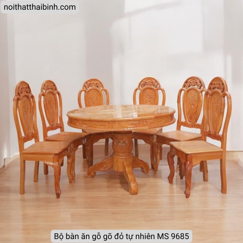 Bộ bàn ăn gỗ gõ đỏ
