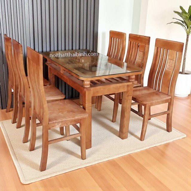 Bộ bàn ăn gỗ xoan đào