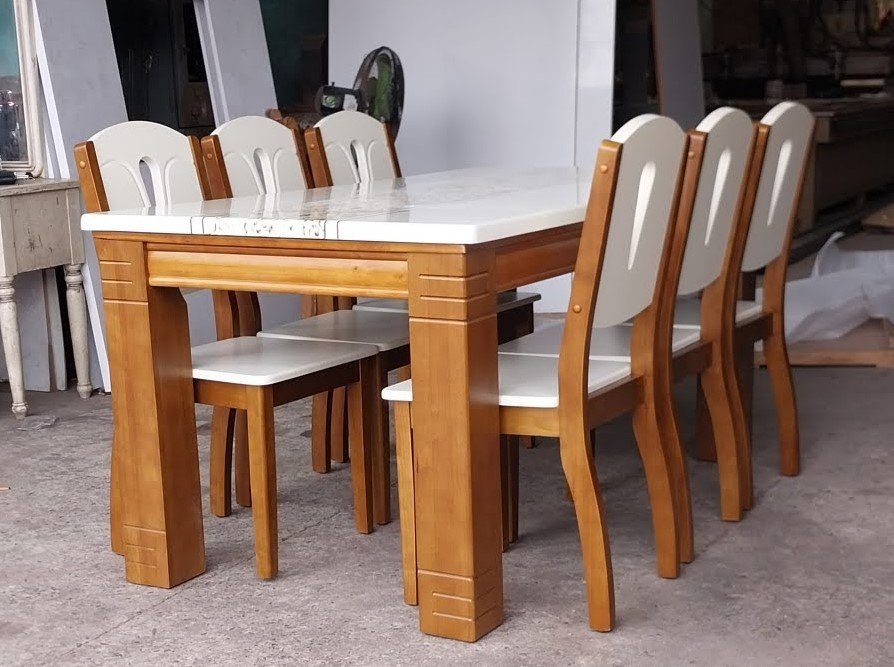 Bộ bàn ăn mặt đá MS 3223