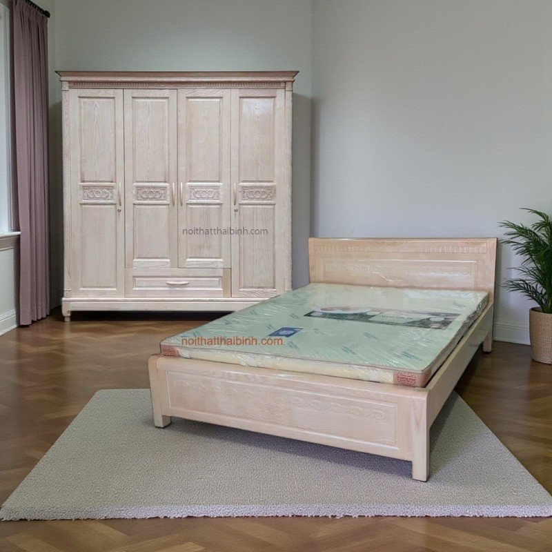 Bộ phòng ngủ gỗ sồi