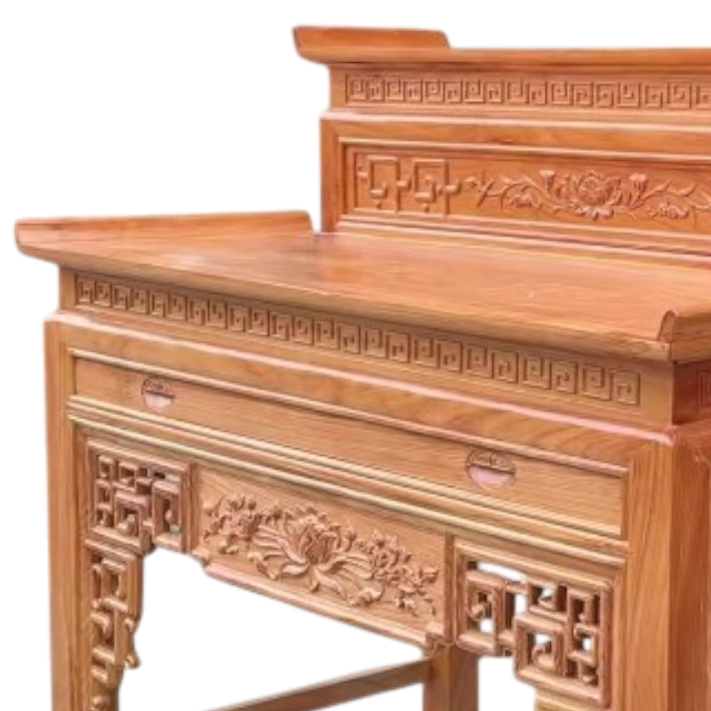 Bàn thờ nhị cấp gỗ gõ đỏ tự nhiên MS 3357 - nhìn tổng thể
