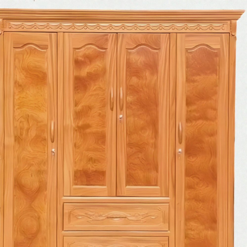 Tủ quần áo gỗ gõ đỏ 1m8 MS 3349 - nhìn tổng thể