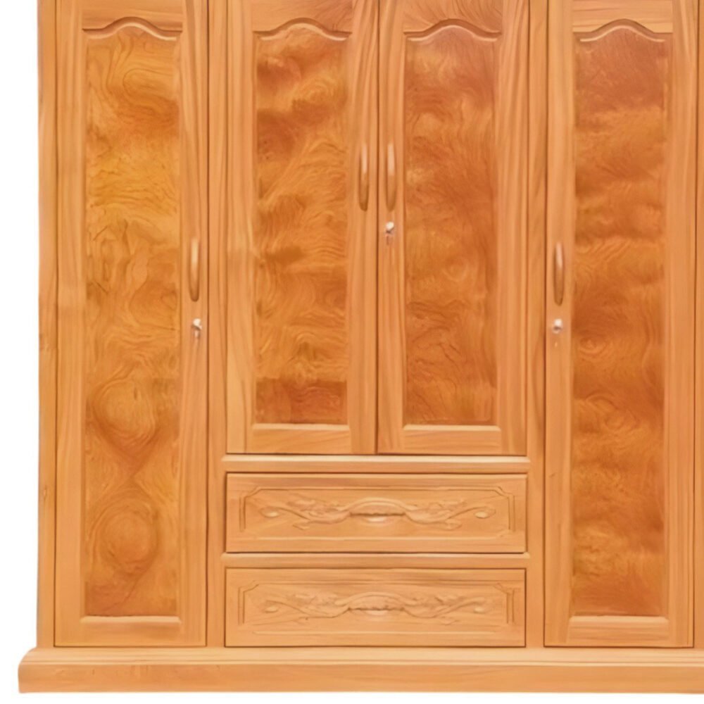 Tủ quần áo gỗ gõ đỏ 1m8 MS 3349 - góc nghiêng