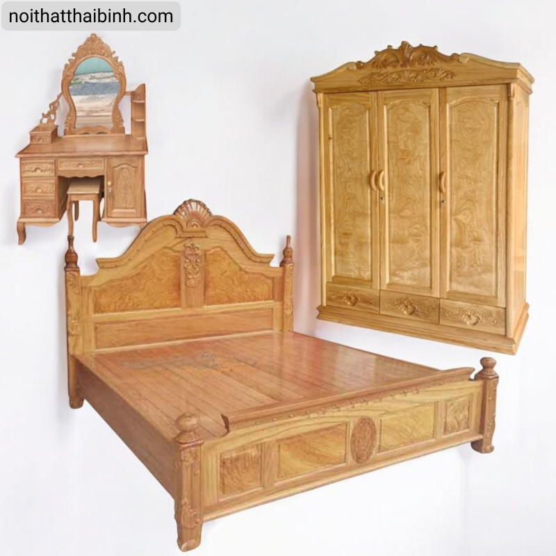 Bộ phòng ngủ gỗ gõ đỏ tự nhiên Bộ phòng ngủ gỗ gõ đỏ tự nhiên