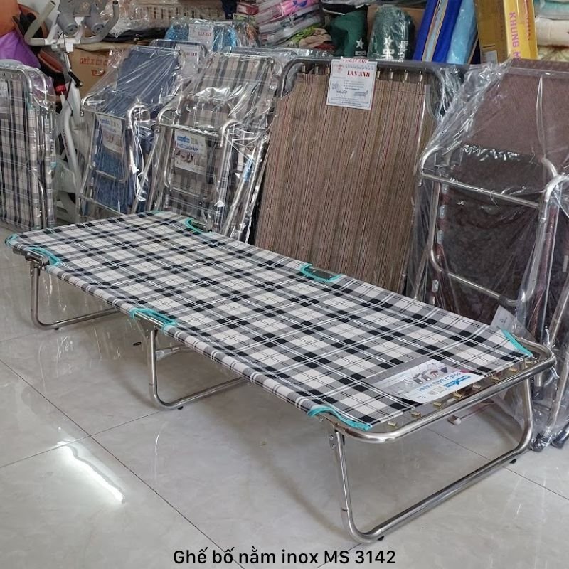 Ghế bố nằm inox Ghế bố nằm inox