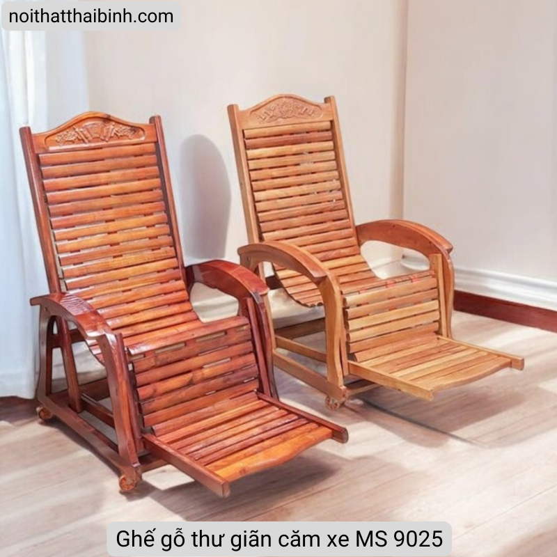 Ghế gỗ thư giãn căm xe MS 9025