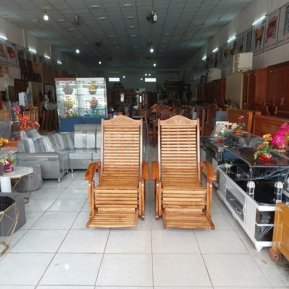 Ghế thư giãn gỗ căm xe MS 3440 - nhìn tổng thể