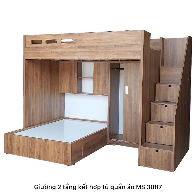 Giường 2 tầng kết hợp tủ quần áo