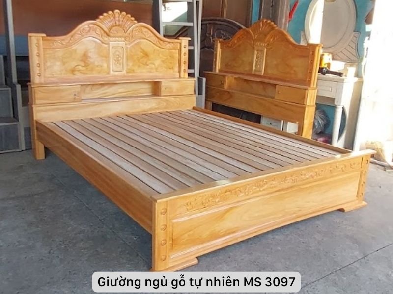 Giường ngủ gỗ gõ đỏ cao cấp Giường ngủ gỗ gõ đỏ cao cấp MS 3097 - nhìn tổng thể