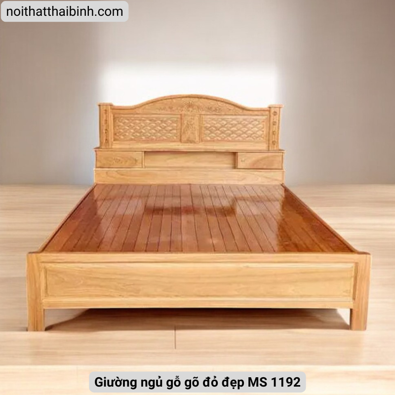 Giường ngủ gỗ gõ đỏ đẹp tphcm