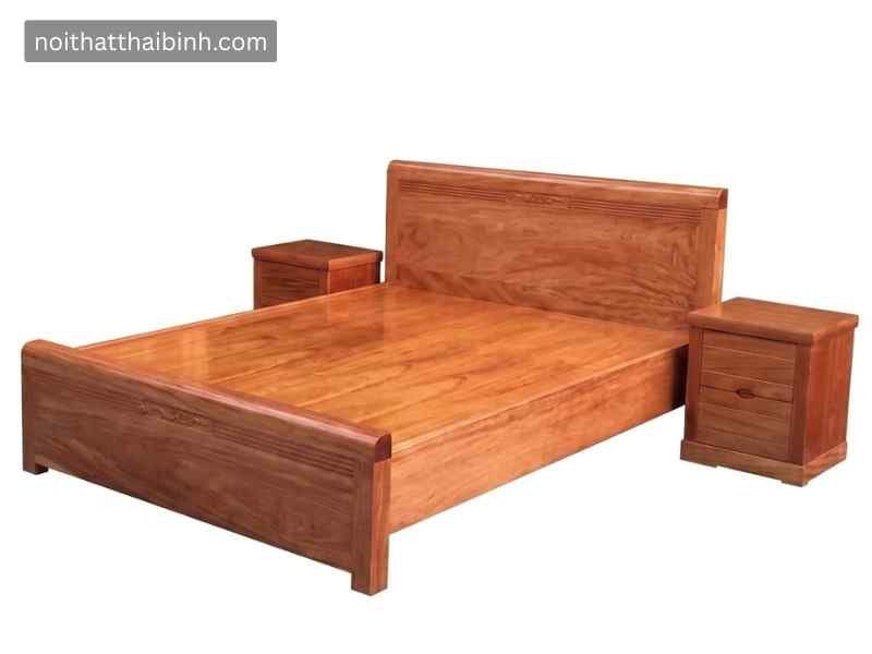 Giường ngủ gỗ tự nhiên vân Đinh Hương
