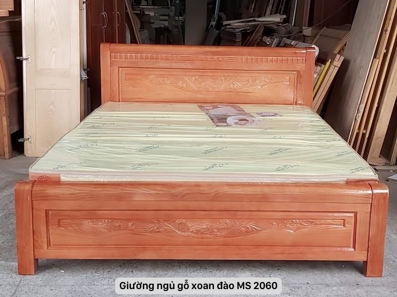 Giường ngủ gỗ xoan đào MS 2060