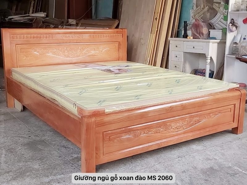 Giường ngủ gỗ xoan đào MS 2060