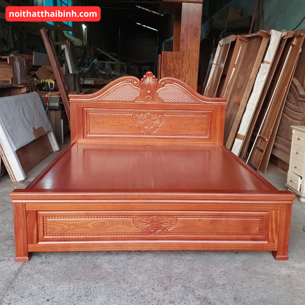 Giường Ngủ Gỗ Xoan Đào Bền Chắc | Đồ Gỗ Thái Bình