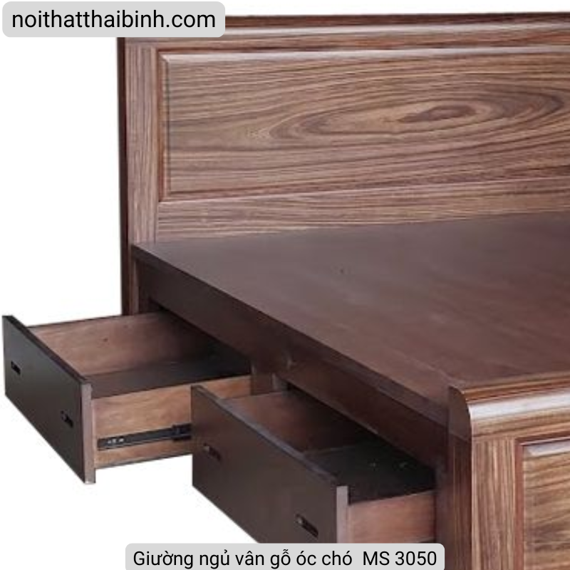 Giường ngủ vân gỗ óc chó Giường ngủ vân gỗ óc chó