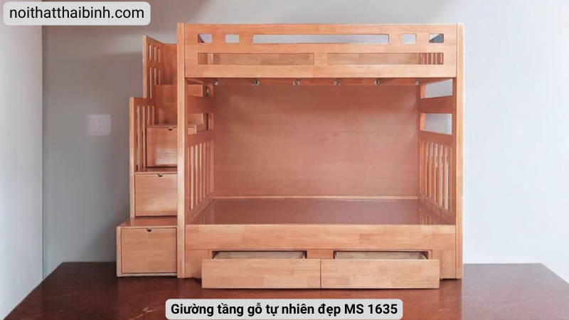 Giường tầng gỗ tự nhiên đẹp