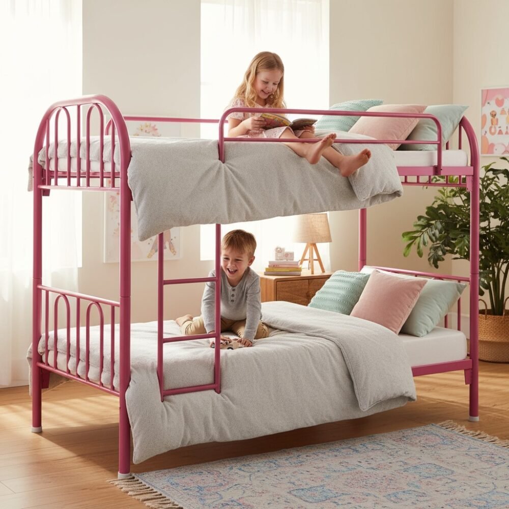 Giường tầng sắt sơn tĩnh điện MS 1830 - góc nghiêng