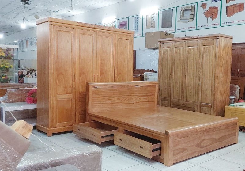 Giường tủ phòng ngủ gỗ