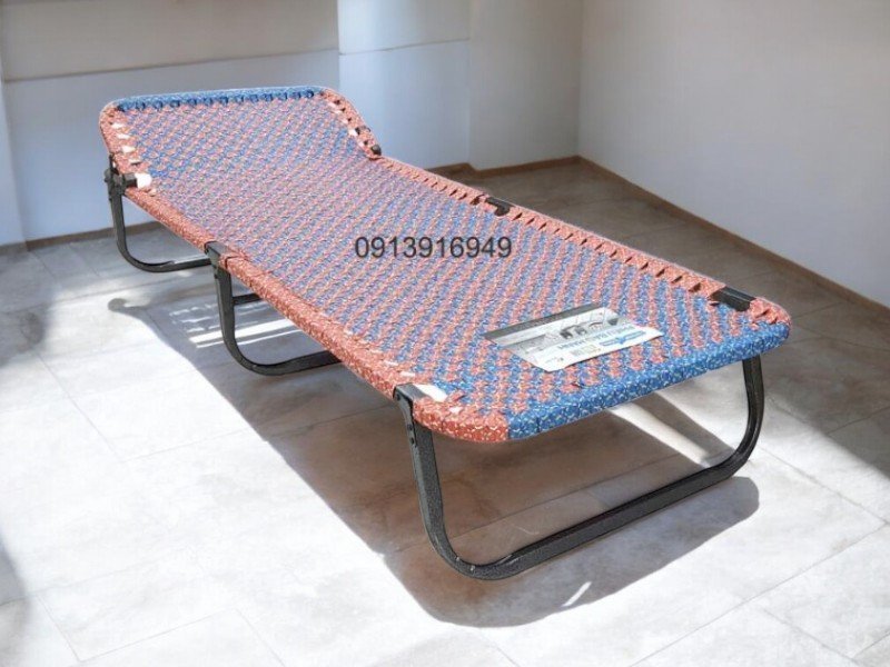 Giường xếp khung vuông đan dây Đài Loan MS 1880 - nhìn tổng thể
