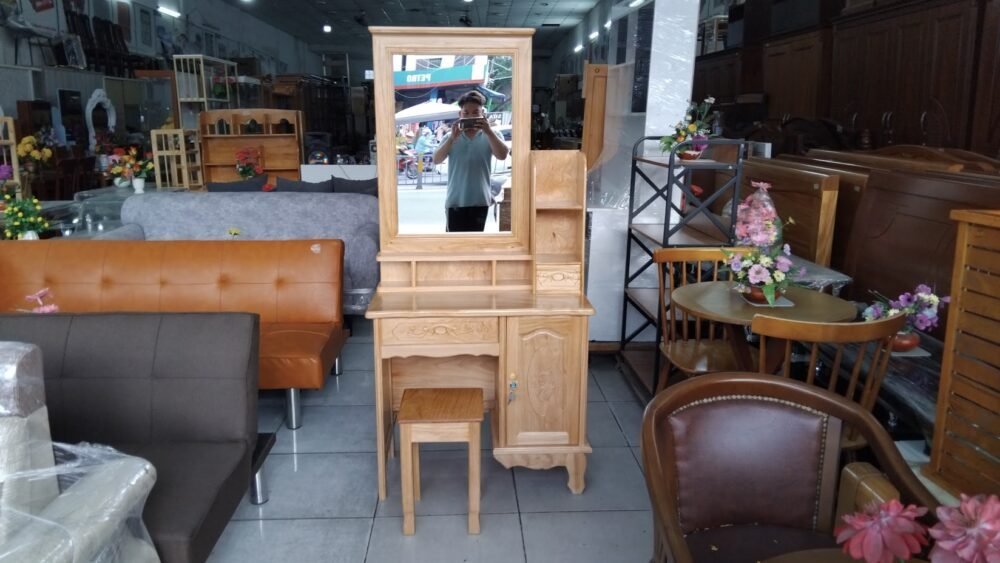 Bàn trang điểm gỗ gõ đỏ