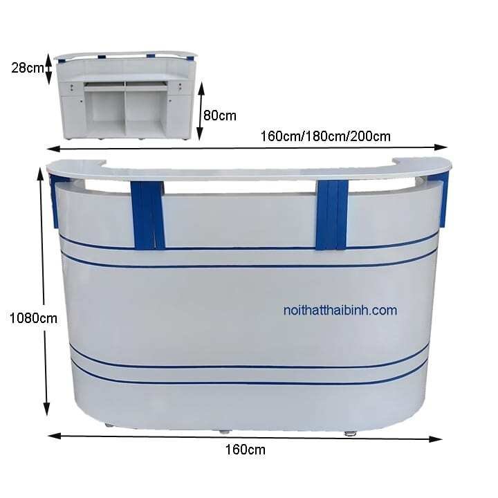 Kích Thước Bàn quầy lễ tân đẹp Tphcm