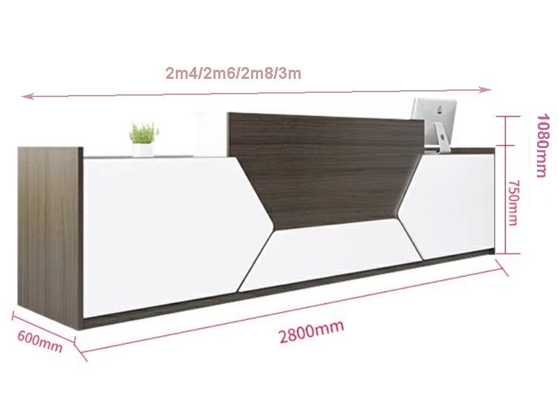 Kích thước quầy tiếp tân cao cấp
