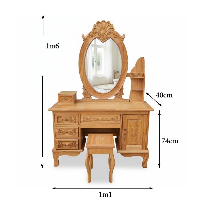Bàn trang điểm gỗ gõ đỏ MS 3299