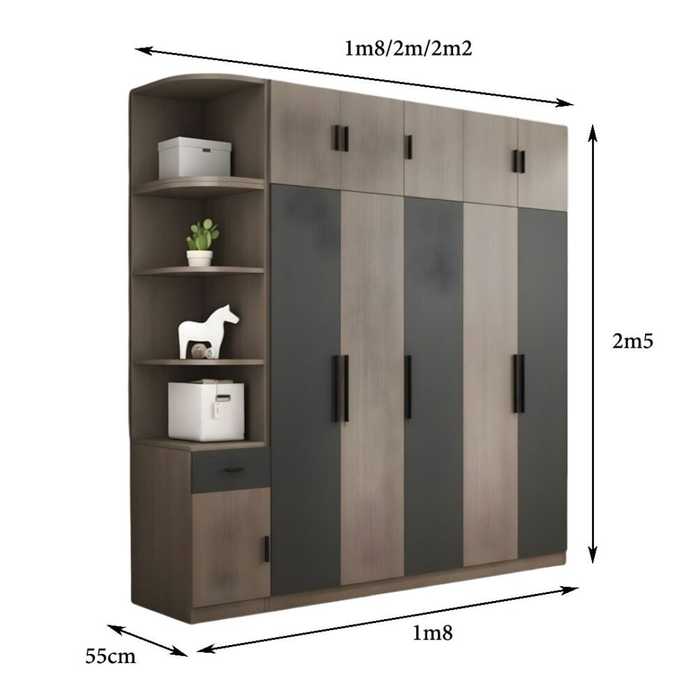 Kích thước mẫu tủ quần áo 4 cánh hiện đại