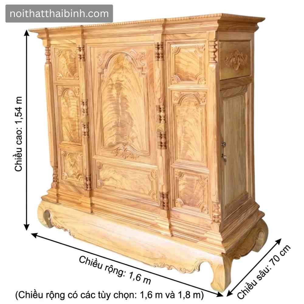 Kích thước tủ thờ gỗ gõ đỏ